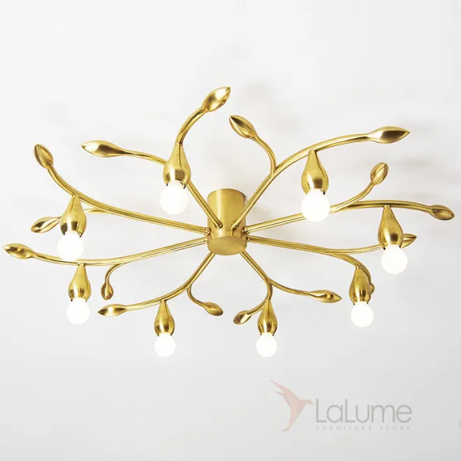 Потолочная люстра из металла выполненная в дизайне вдохновленным мотивами из природы ODINE