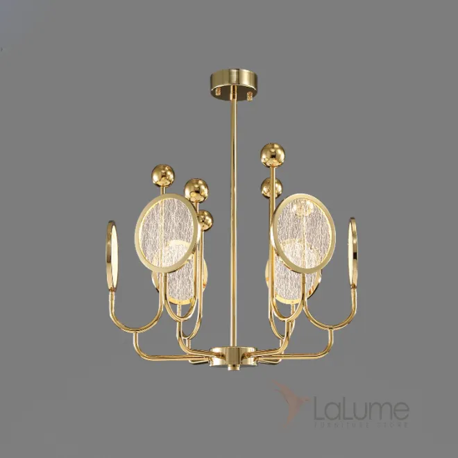 Линейка люстр на каркасе из металла и стеклом с эффектом каракле OLEANA Линейка люстр на каркасе из металла и стеклом с эффектом каракле OLEANA