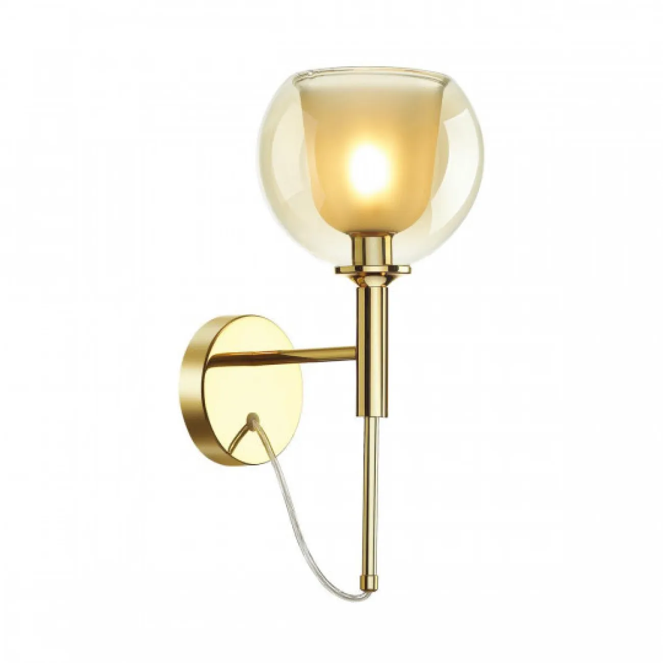 Серия бра с двойным плафоном из матового стекла внутри и тонированного прозрачного снаружи ORSINI WALL