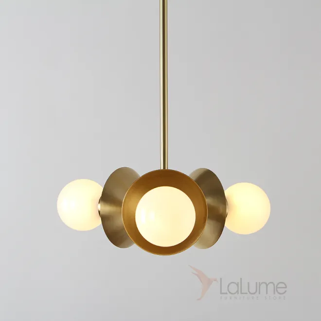 Маленькая люстра с тремя лампами на потолочной стойке PLENTLY