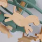 Потолочная люстра в скандинавском стиле с деревянными лошадками PONY