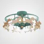 Потолочная люстра в скандинавском стиле с деревянными лошадками PONY