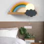 Настенный светильник с деревянной полкой и декором из стекла и металла RAINBOW KIDS WALL