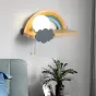 Настенный светильник с деревянной полкой и декором из стекла и металла RAINBOW KIDS WALL