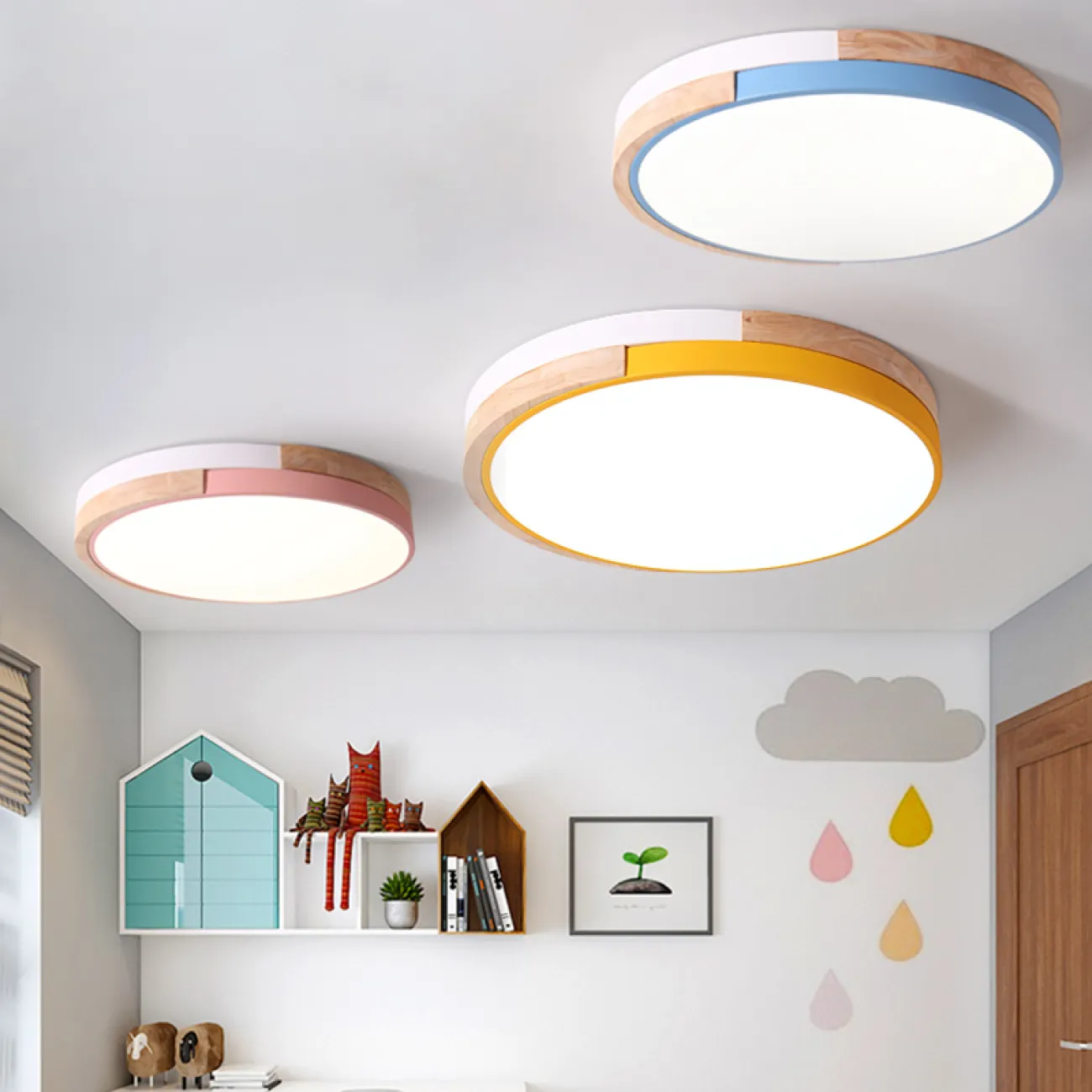 Светодиодные потолочные светильники в скандинавском эко стиле RONDO