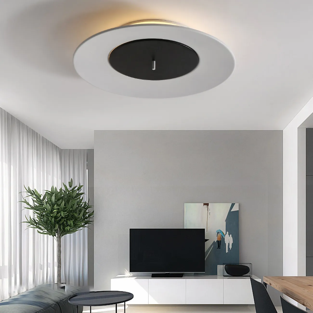 Светодиодный потолочный светильник с трансформируемым плафоном ROSWELL Светодиодный потолочный светильник с трансформируемым плафоном ROSWELL