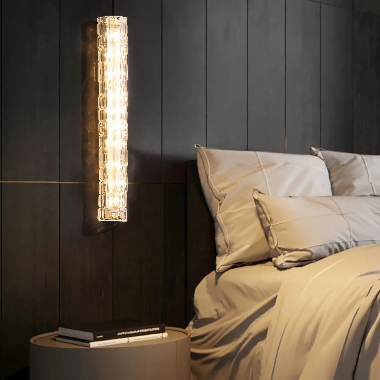 Светодиодный настенный светильник-бра из фактурного стекла RUTA