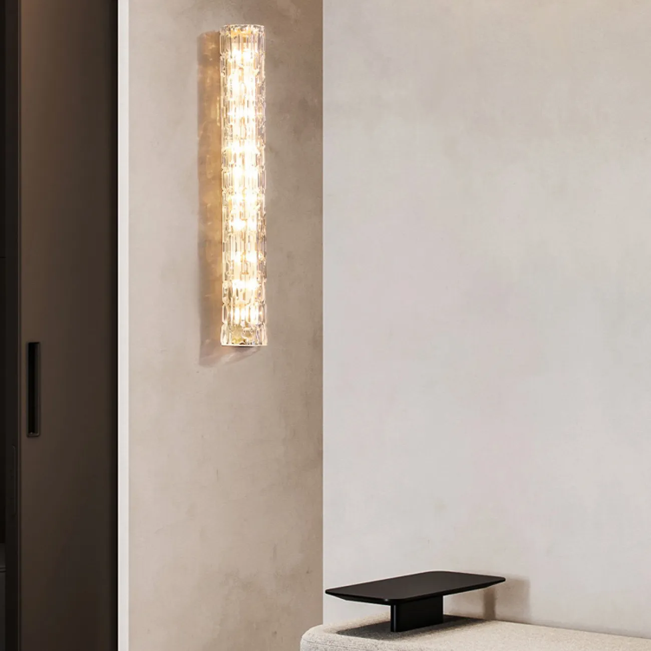 Светодиодный настенный светильник-бра из фактурного стекла RUTA