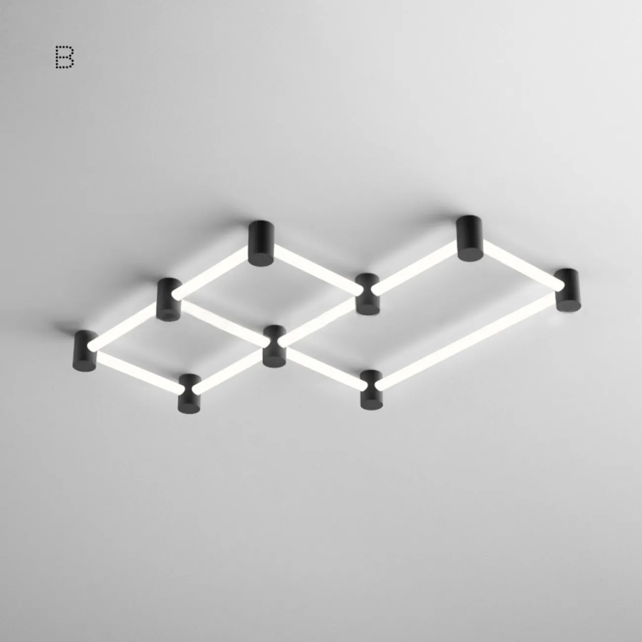 Серия потолочных светильников в виде комбинаций светодиодных трубок SART