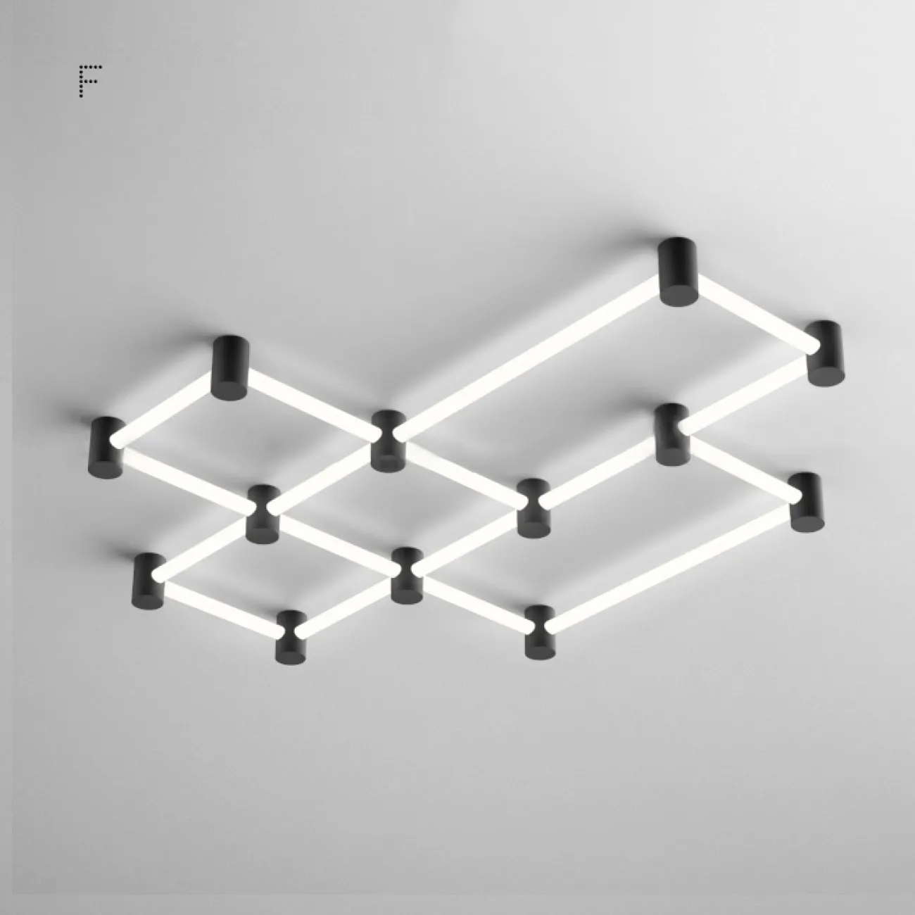 Серия потолочных светильников в виде комбинаций светодиодных трубок SART