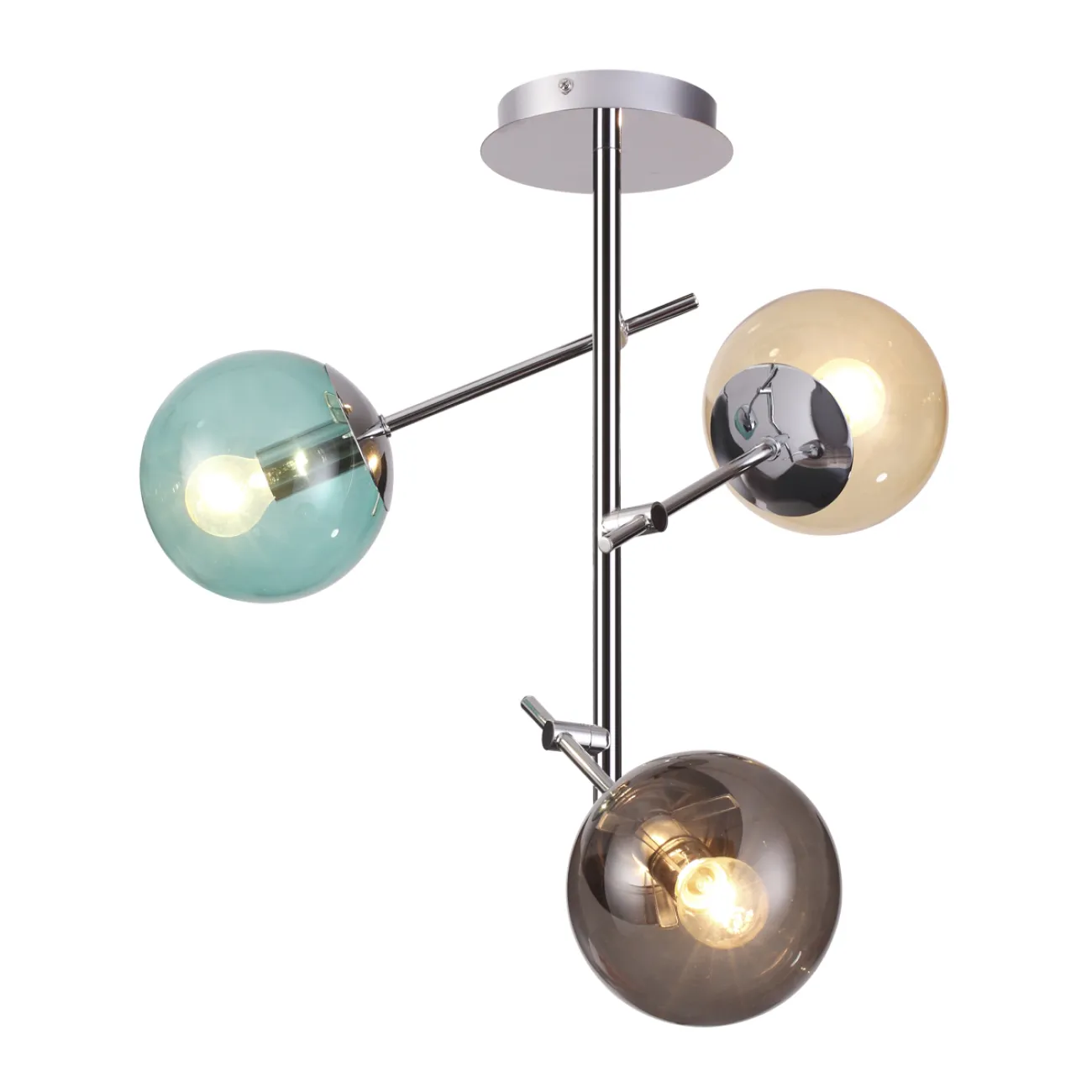 Люстра с шарообразными плафонами разного цвета SAVIN
