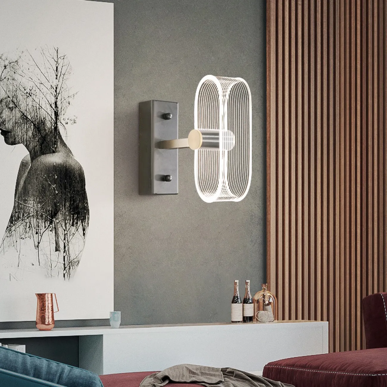 Светодиодный настенный светильник в современном стиле SENSE B WALL