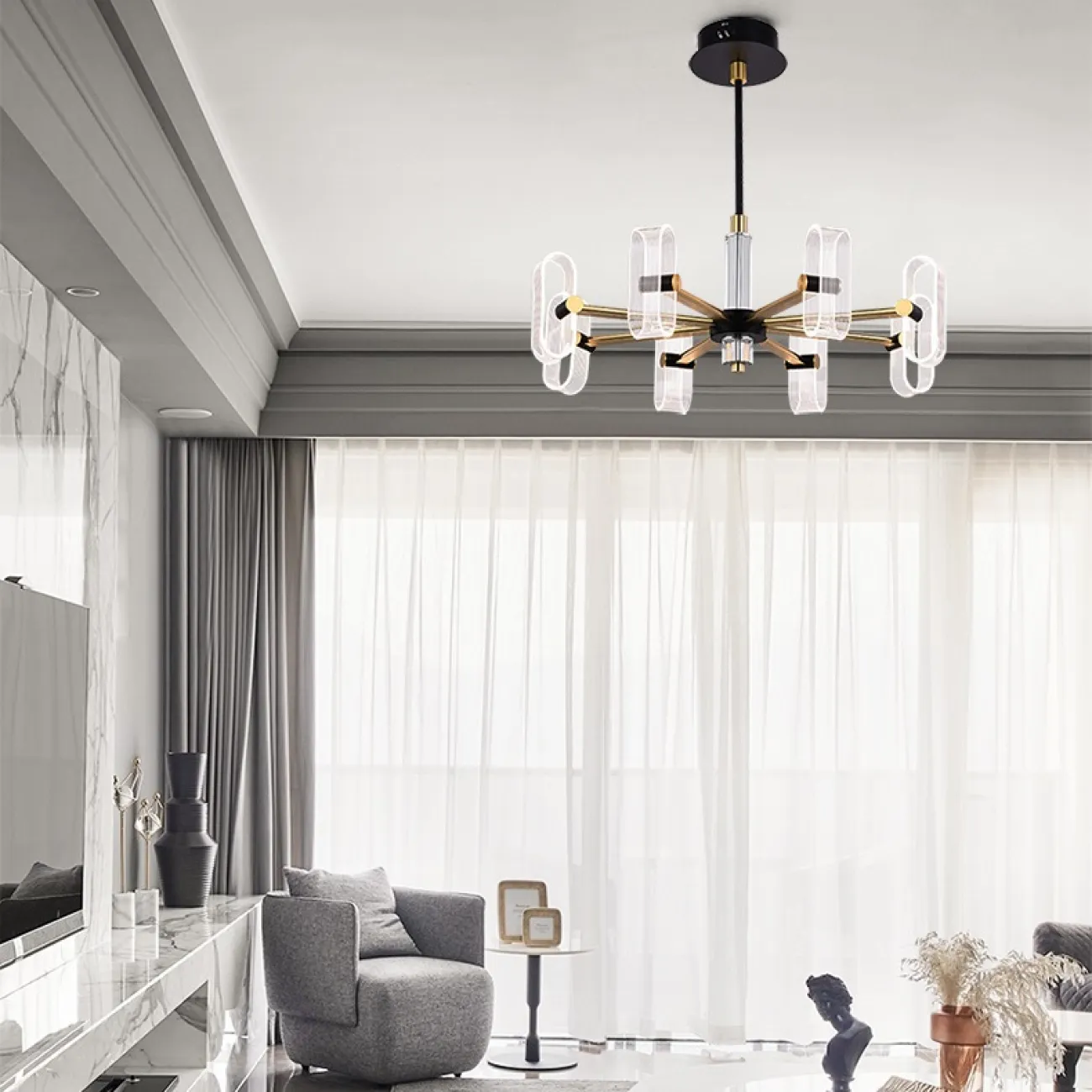 Серия светодиодных люстр в современном стиле SENSE B