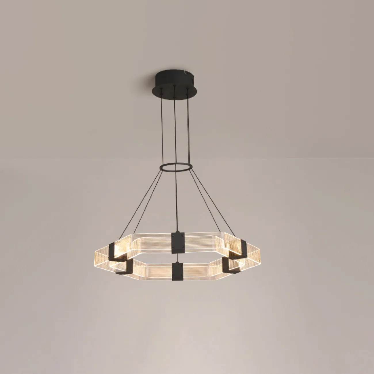 Серия подвесных светодиодных люстр геометрической формы SENSE POLYGON