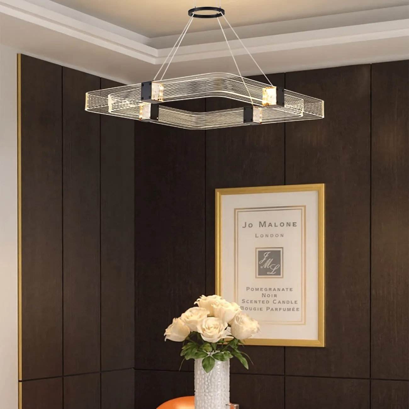 Серия подвесных светодиодных люстр геометрической формы SENSE POLYGON