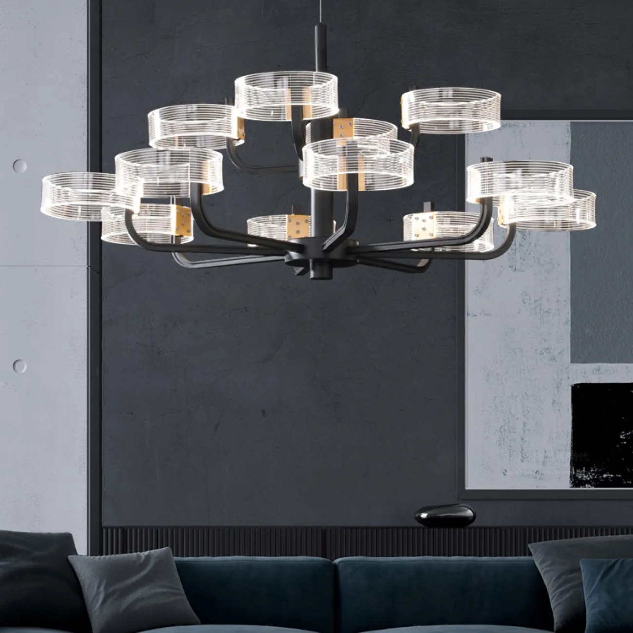 Серия светодиодных подвесных люстр в современном стиле SENSE RINGS