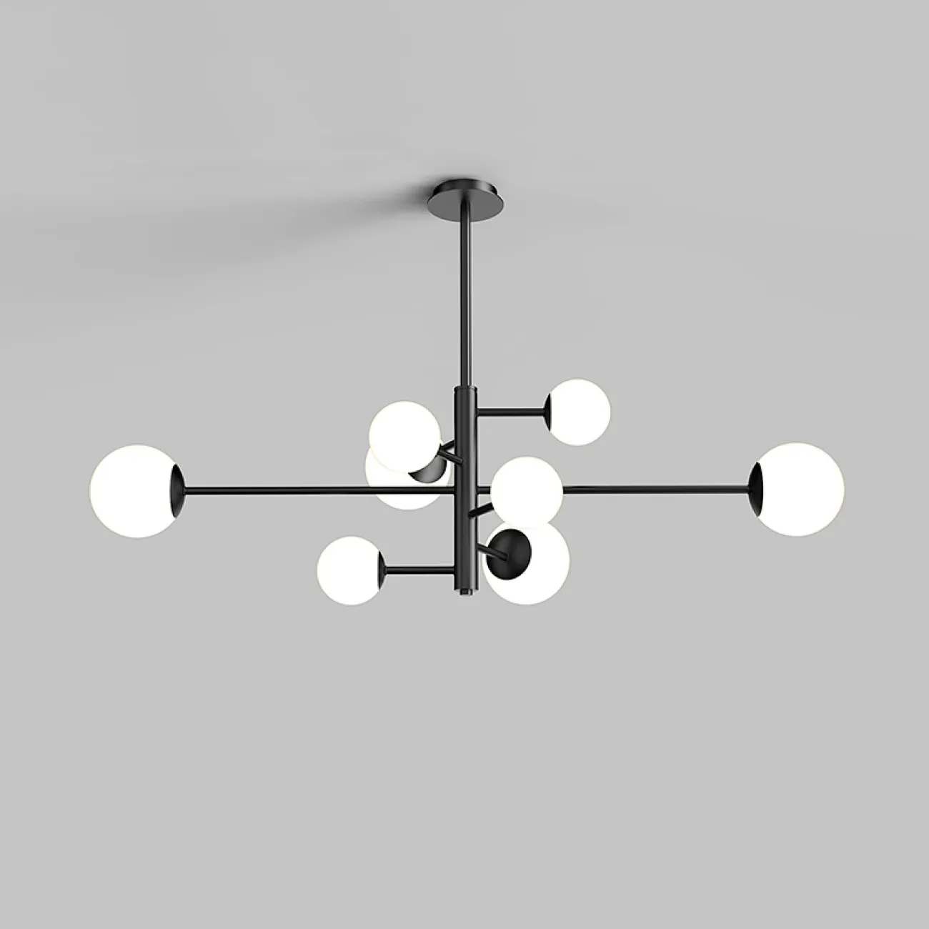 Люстра с разноуровневыми шарообразными плафонами SHADE CH