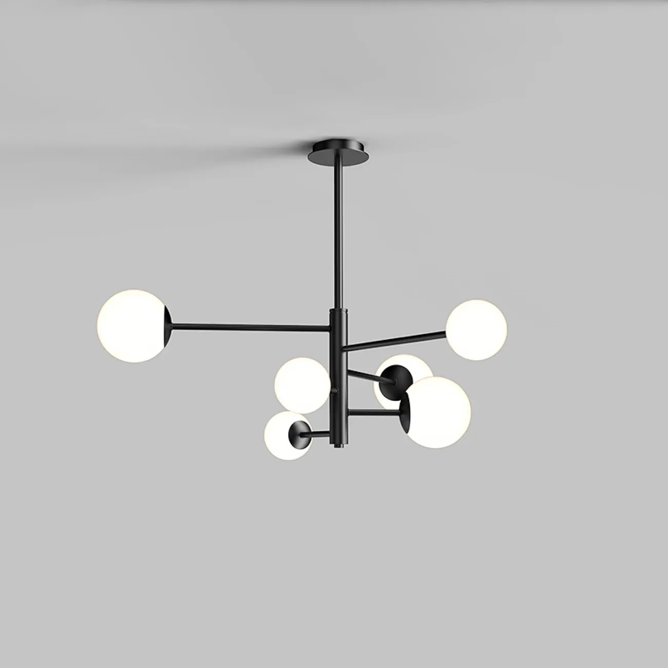 Люстра с разноуровневыми шарообразными плафонами SHADE CH