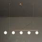 Реечный светильник на подвесе с плафонами шарообразной формы SHADE