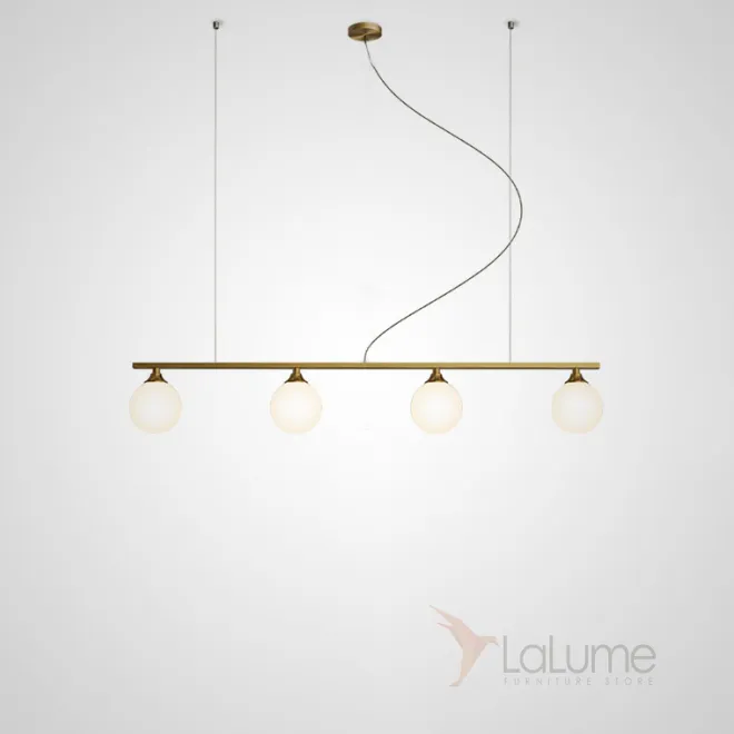 Реечный светильник на подвесе с плафонами шарообразной формы SHADE