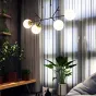 Реечная люстра с плафонами из стекла SIEVI