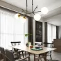 Реечная люстра с плафонами из стекла SIEVI