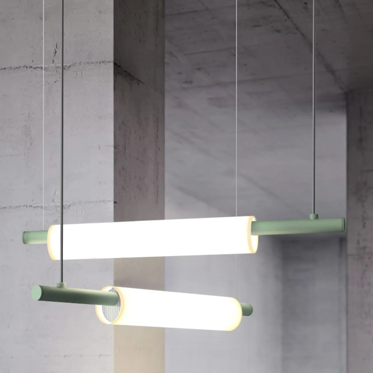 Светодиодный подвесной светильник с туннельным корпусом из стекла SIGVOR