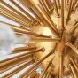 Металлическая люстра шар с плафонами из стекла трубчатой формы SPHERE