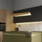 Светильник на струнном подвесе с козырьком из металла треугольной формы STANZA