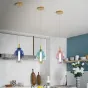 Светодиодный подвесной светильник с плафоном из цветного стекла STAVERN