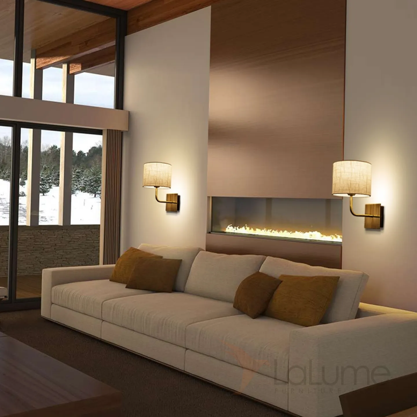 Настенные светильники для гостиной в современном стиле