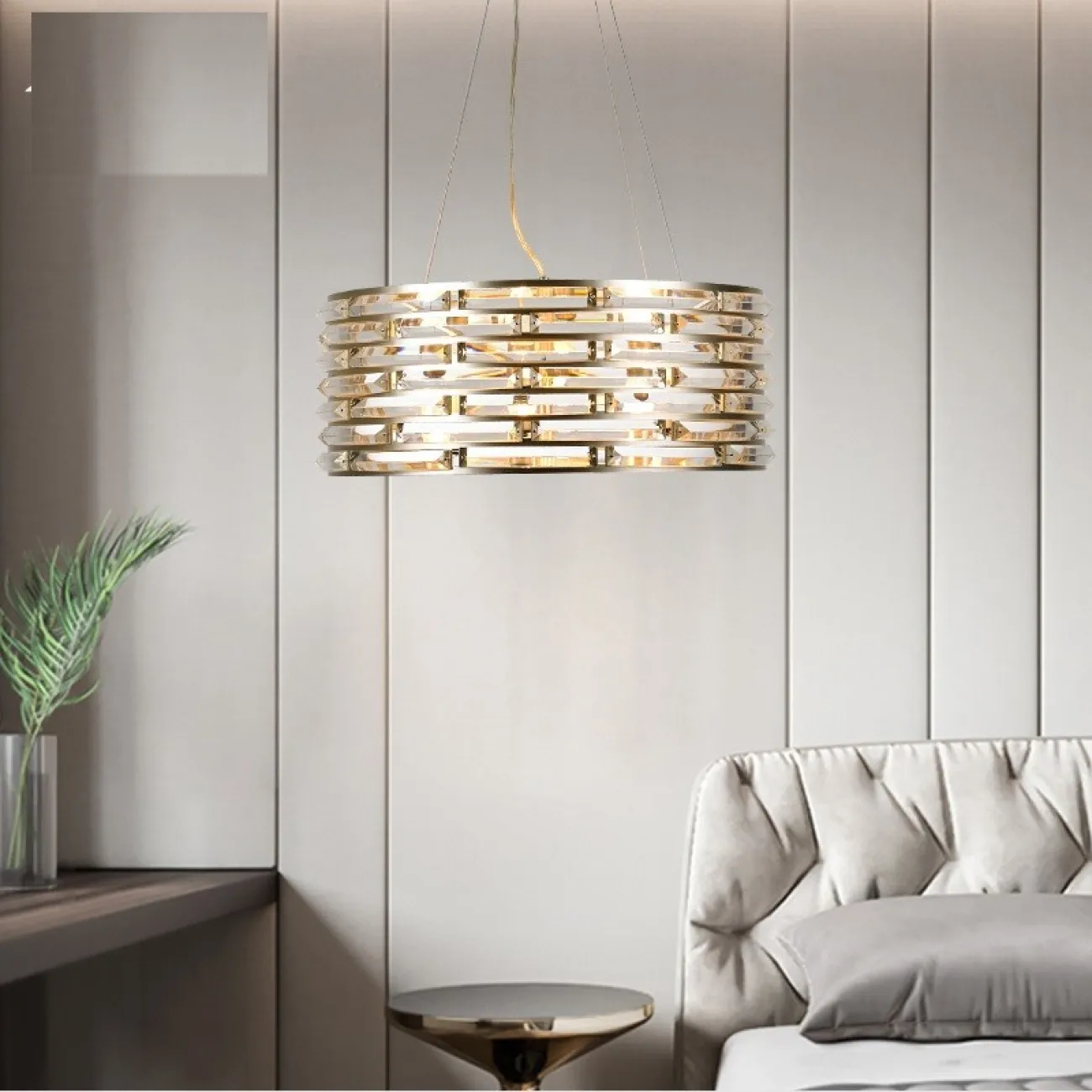 Дизайнерская люстра с элементами из ограненного стекла TAISAR