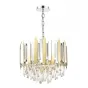 Люстра с декоративными стеклянными вставками и хрустальными подвесками TESSA