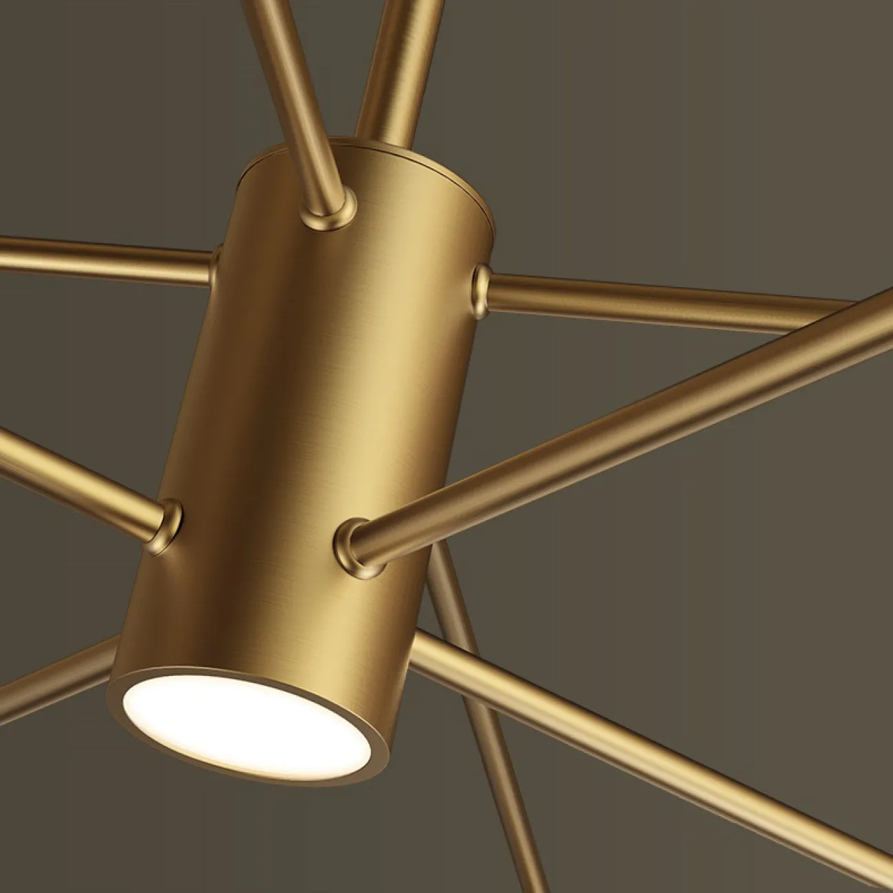 Двухъярусная светодиодная люстра с двумя видами плафонов и дополнительным источником света по центру TOIVOLA A