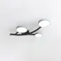 Потолочная люстра на металлическом изогнутом каркасе с LED лампами круглой формы TRIPOLI