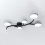 Потолочная люстра на металлическом изогнутом каркасе с LED лампами круглой формы TRIPOLI