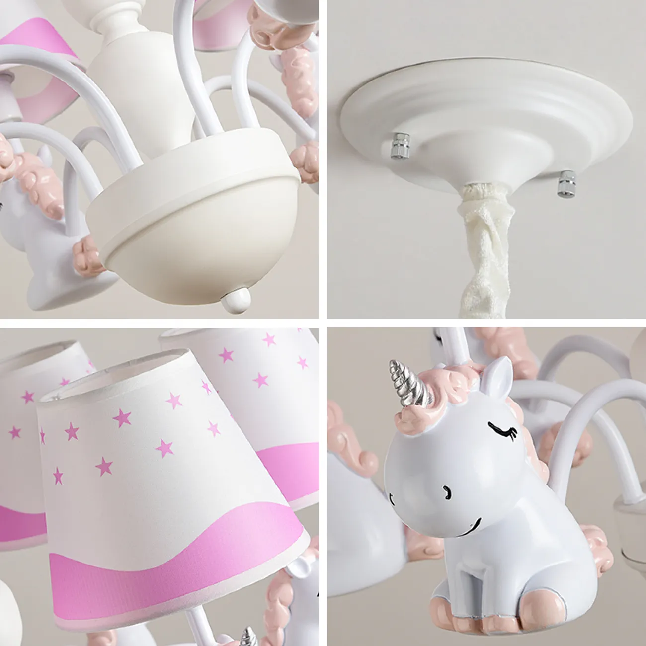 Люстра для детской с фигурками единорогов UNICORN