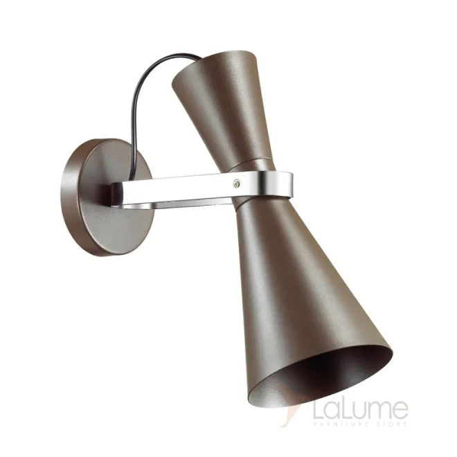 Бра с металлическим плафоном и декором цвета хром VANDA WALL