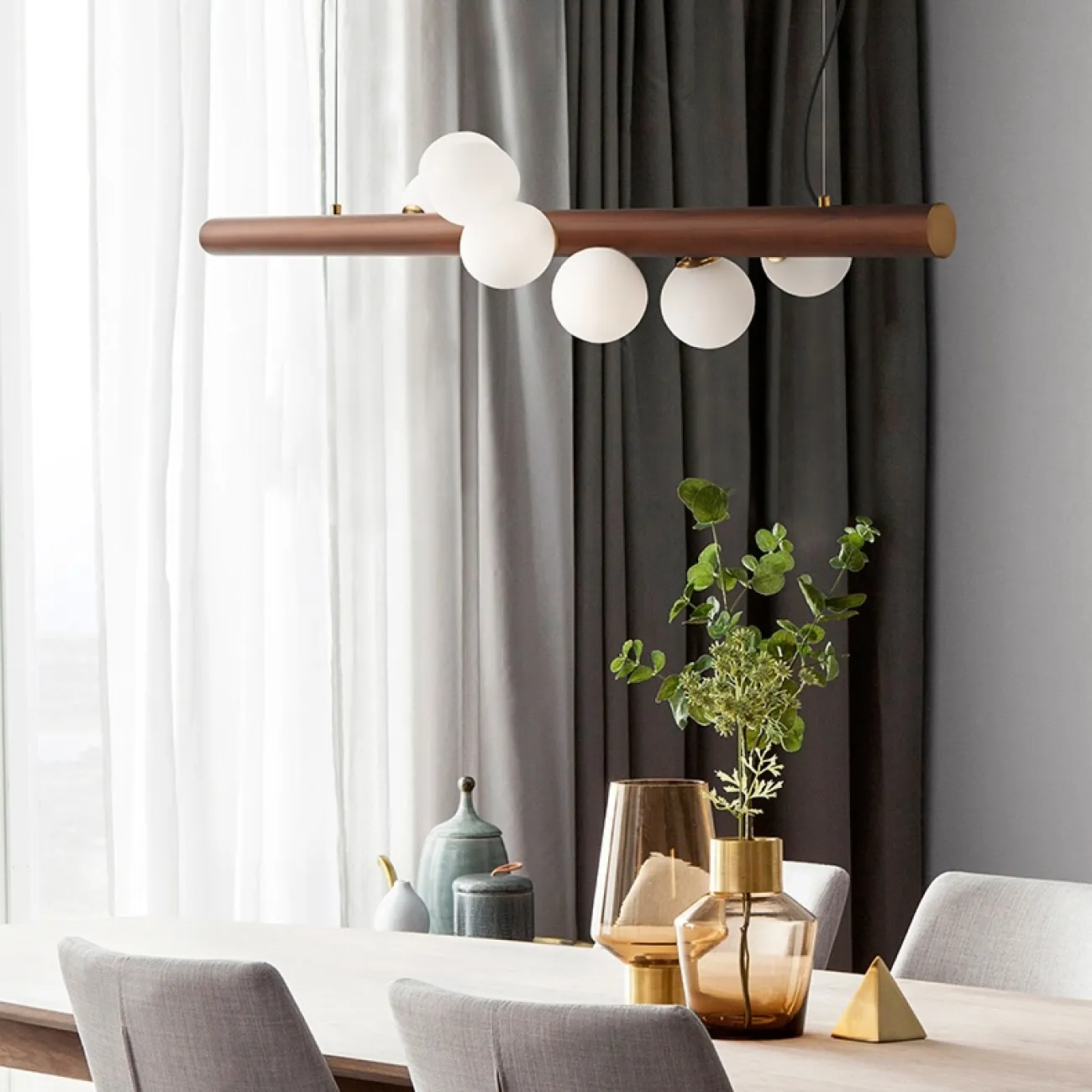 Оригинальный реечный светильник в скандинавском эко стиле VELTA