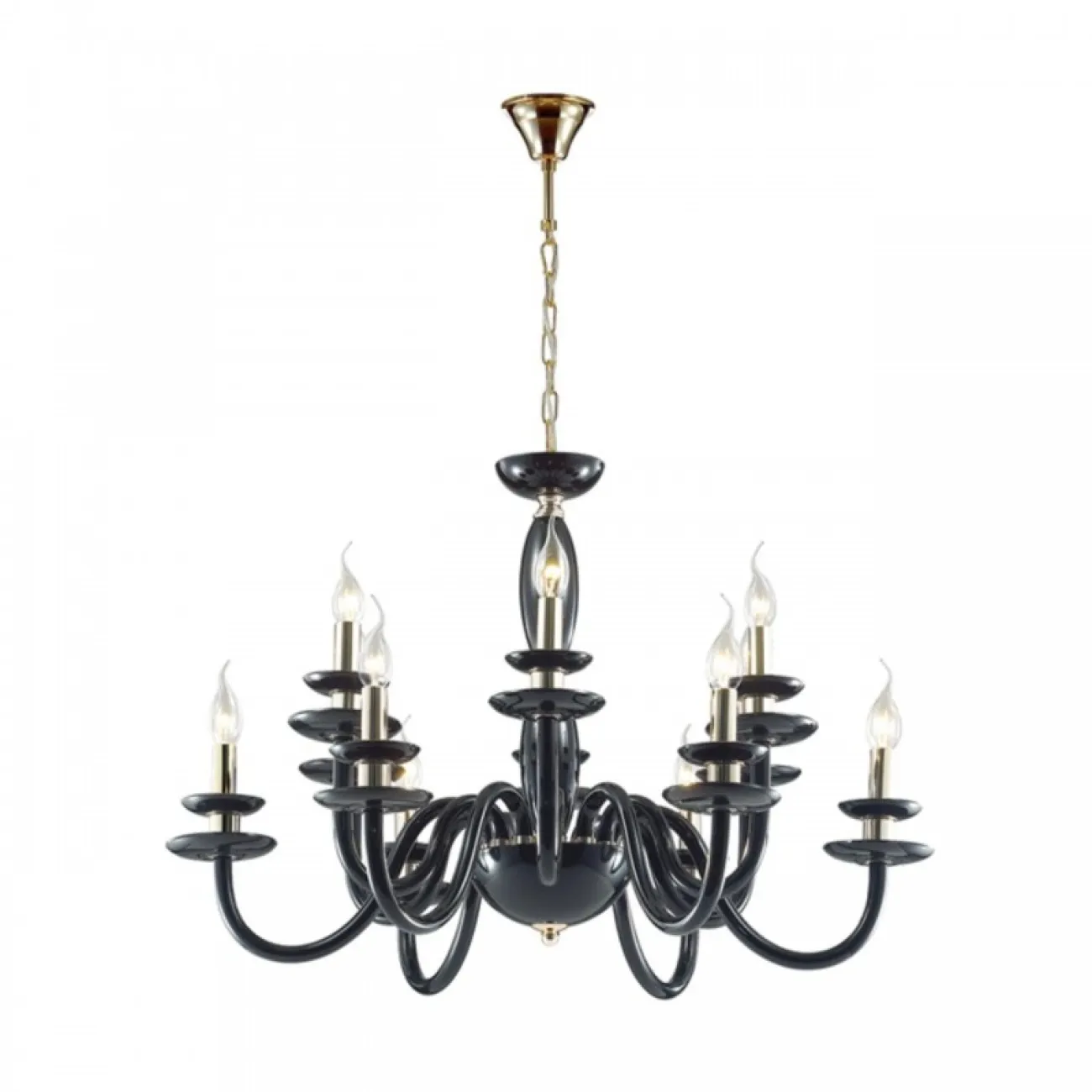 Серия люстр со стилизованными под свечи плафонами VERITY