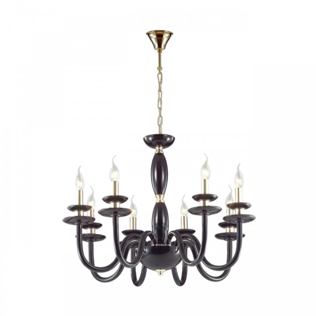 Серия люстр со стилизованными под свечи плафонами VERITY