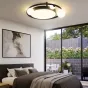 Потолочный светильник в виде комбинации круглого плафона с led-матрицей и шарообразных плафонов на кольцевом каркасе VESTA