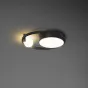 Потолочный светильник в виде комбинации круглого плафона с led-матрицей и шарообразных плафонов на кольцевом каркасе VESTA