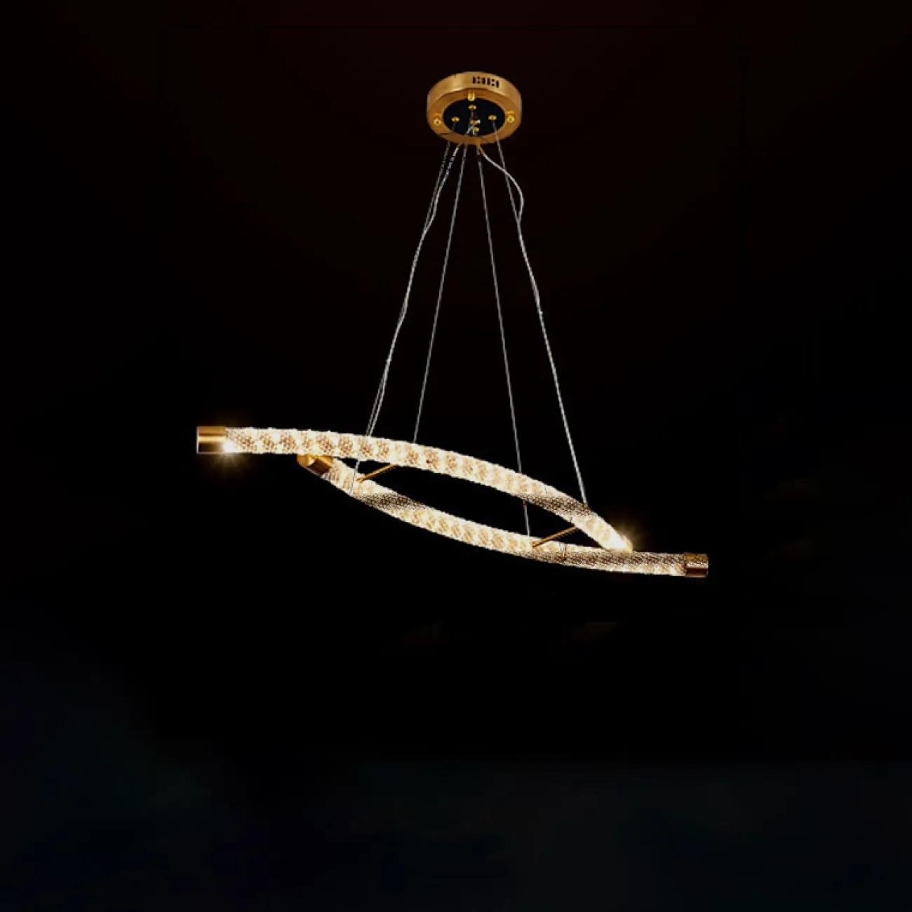 Дизайнерская светодиодная люстра на струнном подвесе VIDAGO DNA