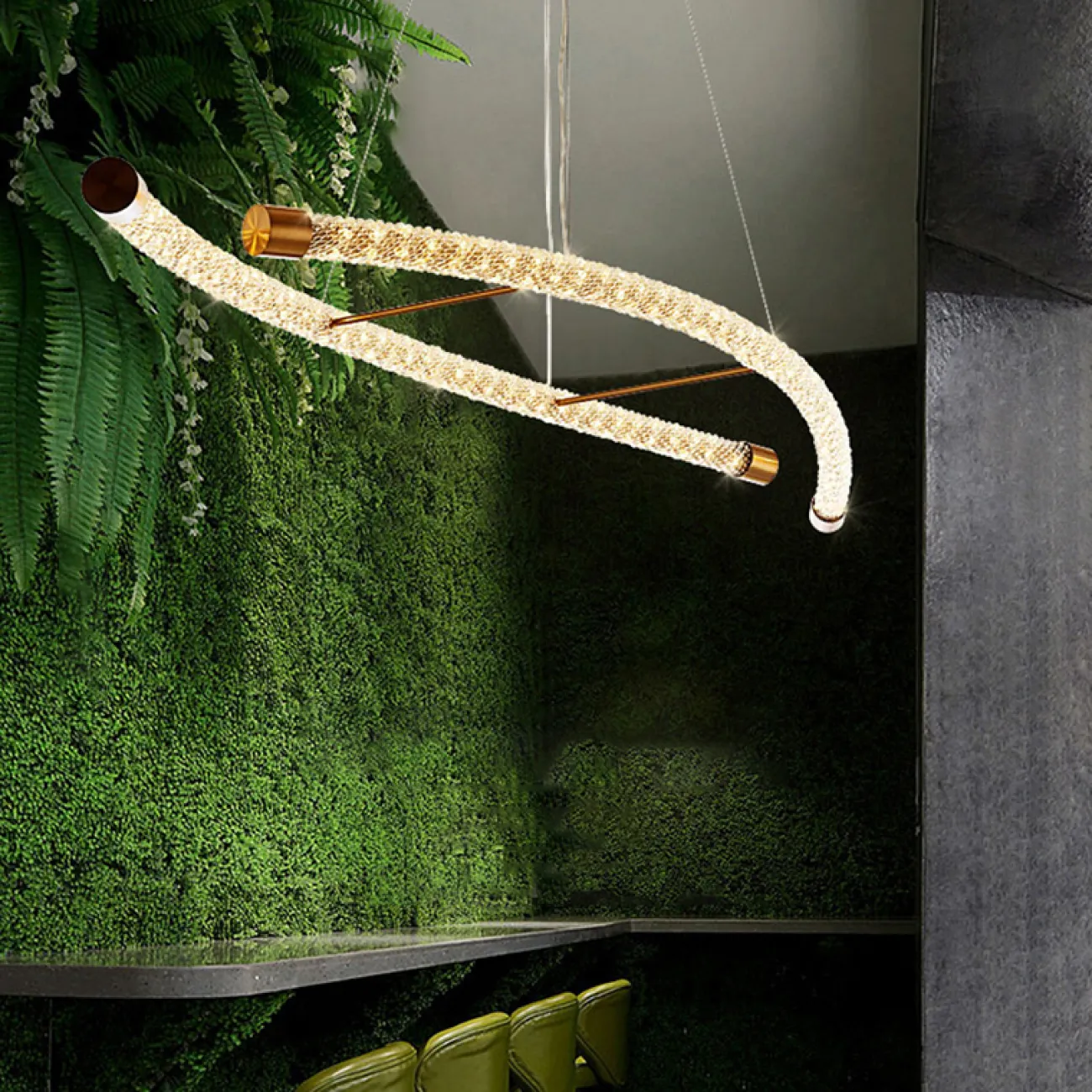 Дизайнерская светодиодная люстра на струнном подвесе VIDAGO DNA