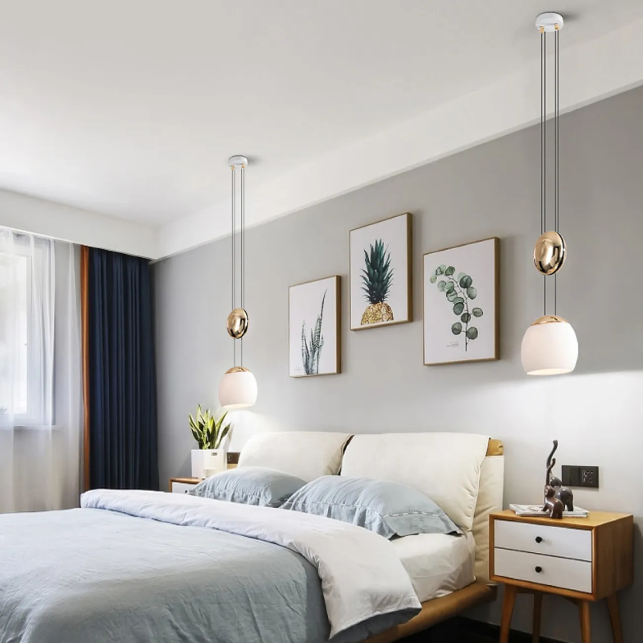 Дизайнерский подвесной светильник со стеклянным плафоном YO-YO