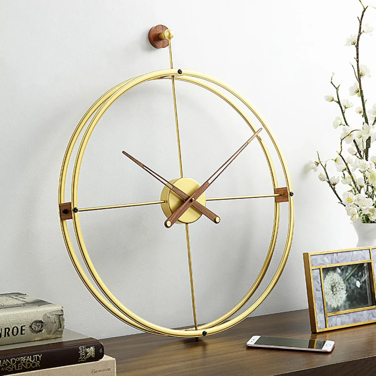 Минималистские модные настенные часы для гостиной в современном испанском стиле LaLume-KKK20260-20