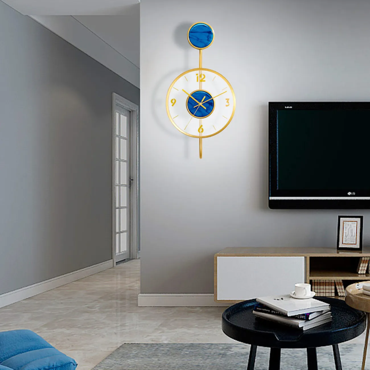 Дизайнерские часы Nordic, настенные для гостиной, кованое железо, современные декоративные часы LaLume-KKK20270-20 Дизайнерские часы Nordic, настенные для гостиной, кованое железо, современные декоративные часы LaLume-KKK20270-20