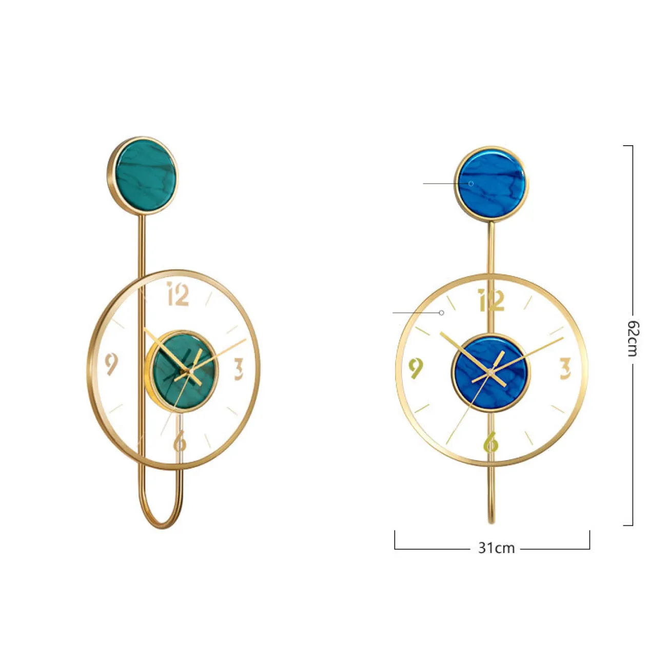 Дизайнерские часы Nordic, настенные для гостиной, кованое железо, современные декоративные часы LaLume-KKK20270-20 Дизайнерские часы Nordic, настенные для гостиной, кованое железо, современные декоративные часы LaLume-KKK20270-20