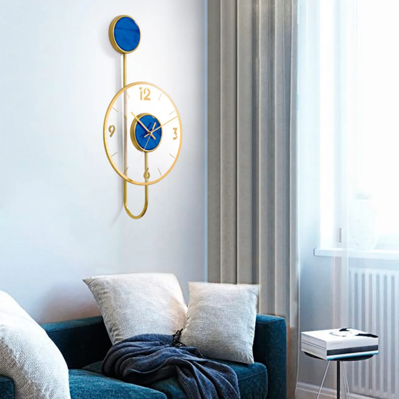 Дизайнерские часы Nordic, настенные для гостиной, кованое железо, современные декоративные часы LaLume-KKK20270-20 Дизайнерские часы Nordic, настенные для гостиной, кованое железо, современные декоративные часы LaLume-KKK20270-20